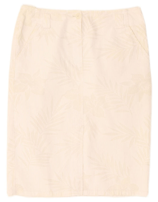 Gonna a tubino da donna Taifun W28 floreale bianco medio