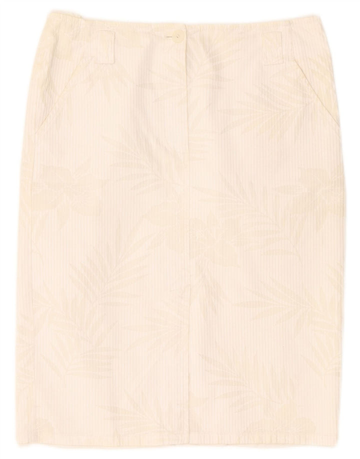 Gonna a tubino da donna Taifun W28 floreale bianco medio