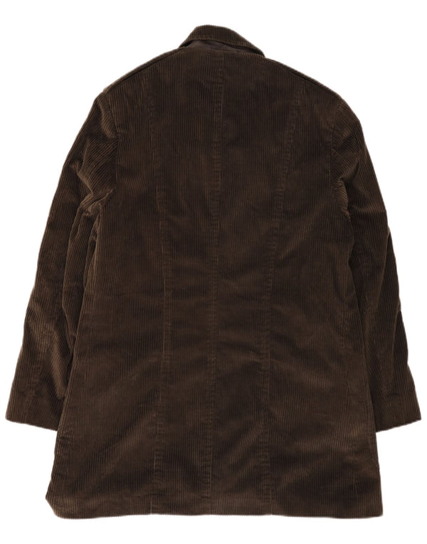 Cappotto da uomo in velluto a coste Joseph Abboud UK 40 grande cotone marrone
