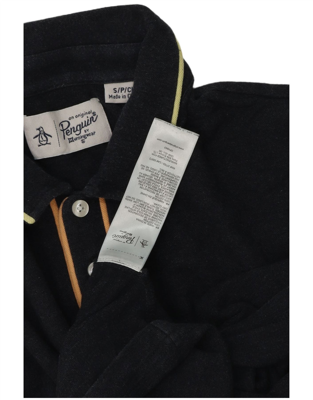 Polo da uomo Penguin piccola in cotone grigio