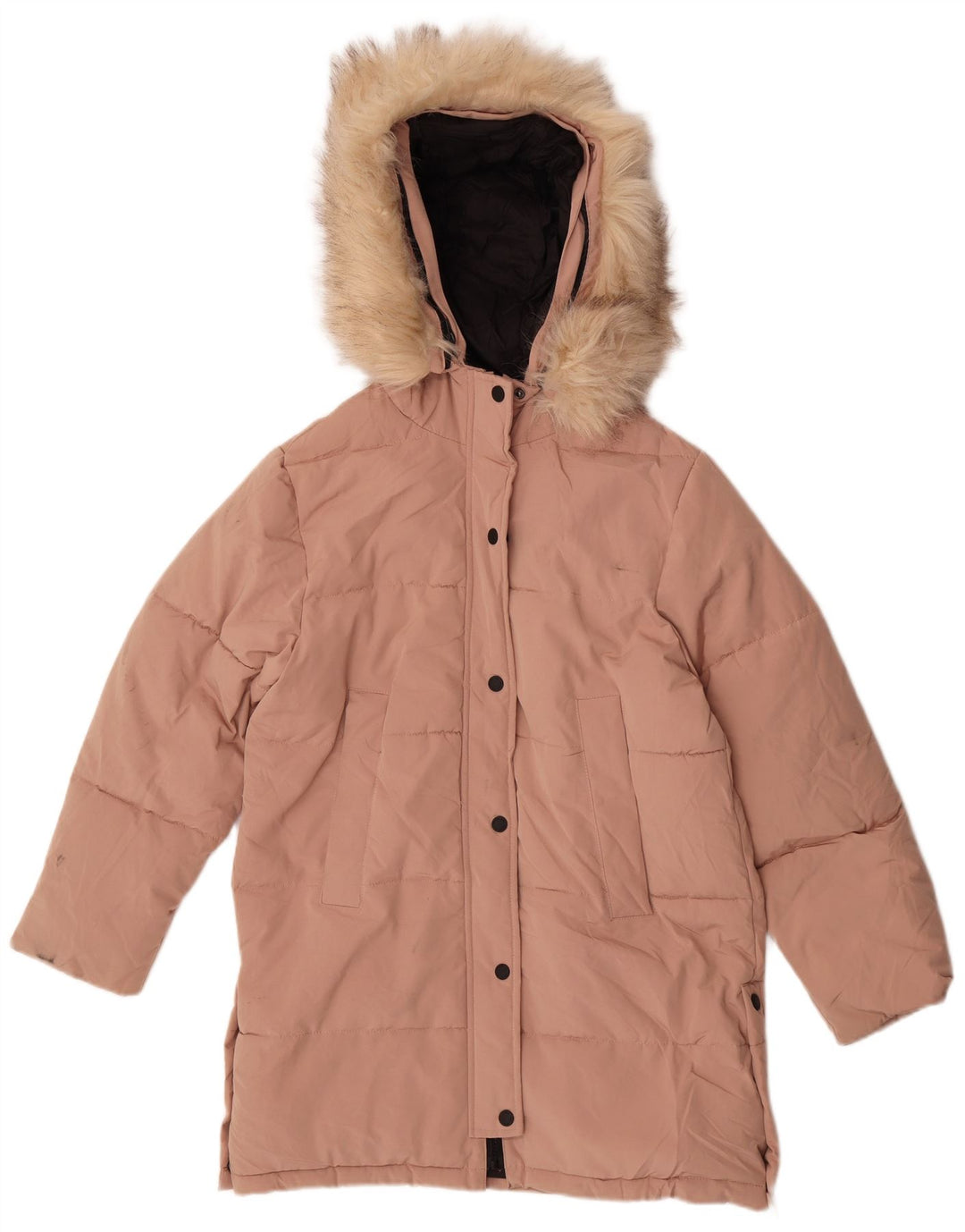 Giacca imbottita con cappuccio per ragazze Zara 13-14 anni in poliestere rosa