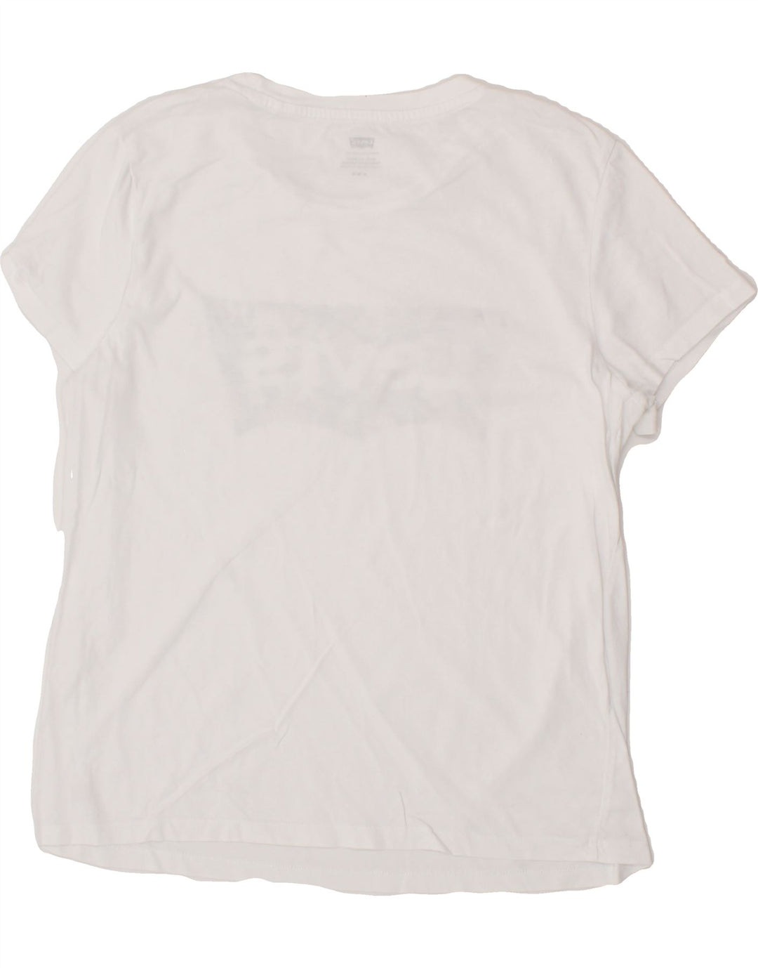 LEVI'S Womens Graphic T-Shirt Top UK 14 Medium White Floral Vintage Levi's and Second-Hand Levi's from Messina Hembry 