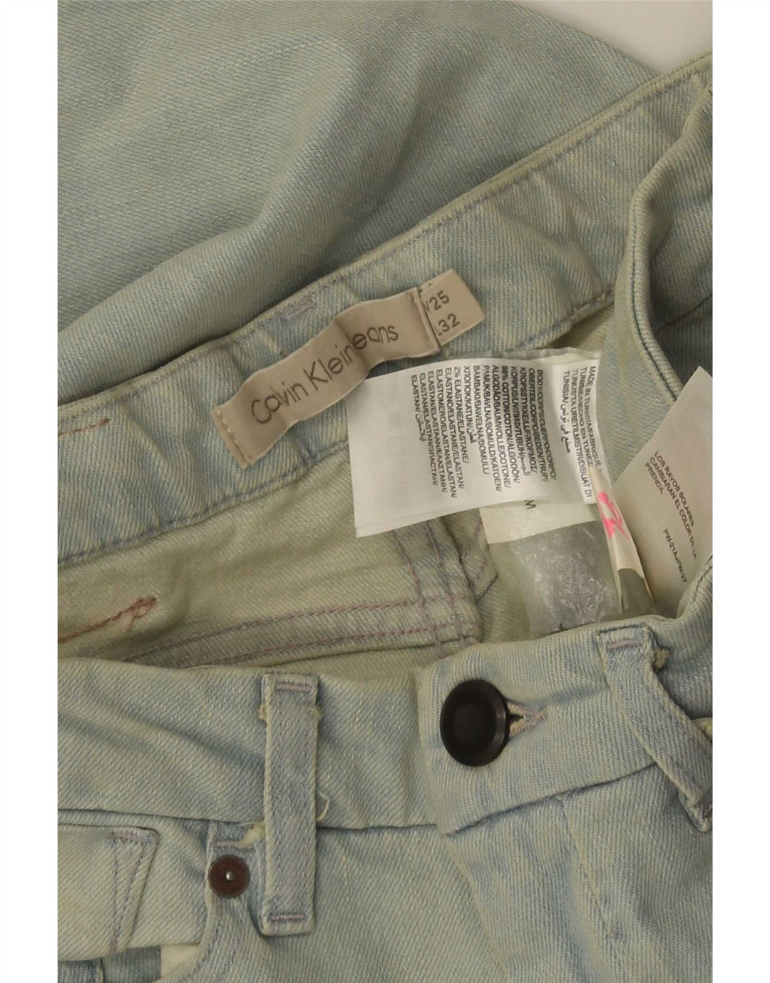 Jeans slim da donna Calvin Klein W25 L32 cotone blu