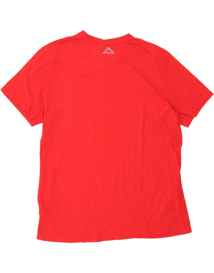 KAPPA Mens Graphic T-Shirt Top 2XL Red Cotton Vintage Kappa and Second-Hand Kappa from Messina Hembry 