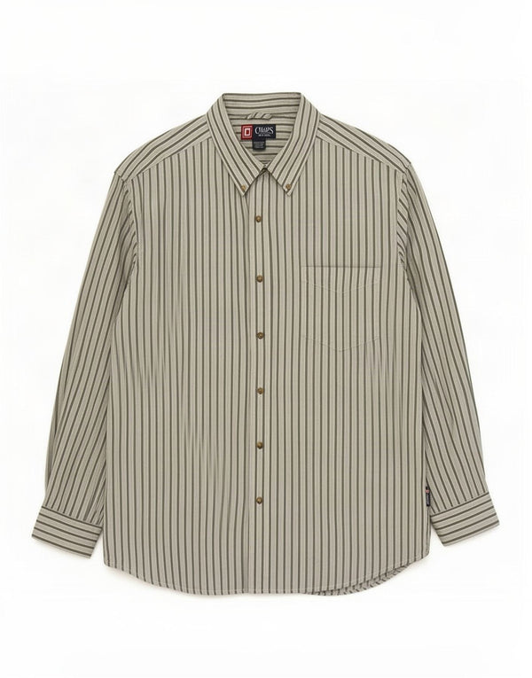 Camicia da uomo Chaps XL in cotone a righe verdi