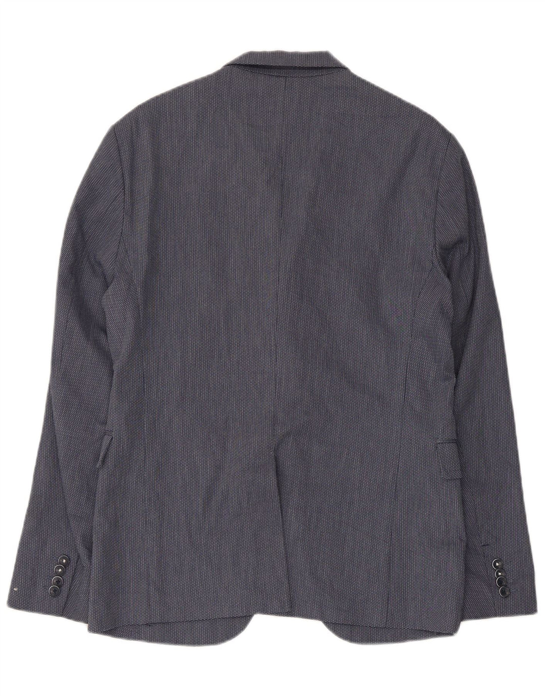 ZARA Giacca Blazer a 2 Bottoni da Uomo EU 50 Medio Blu Navy Poliestere