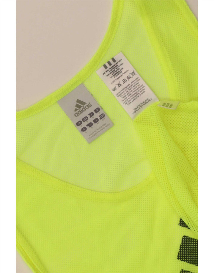 Canotta grafica da uomo Adidas Small in poliestere giallo