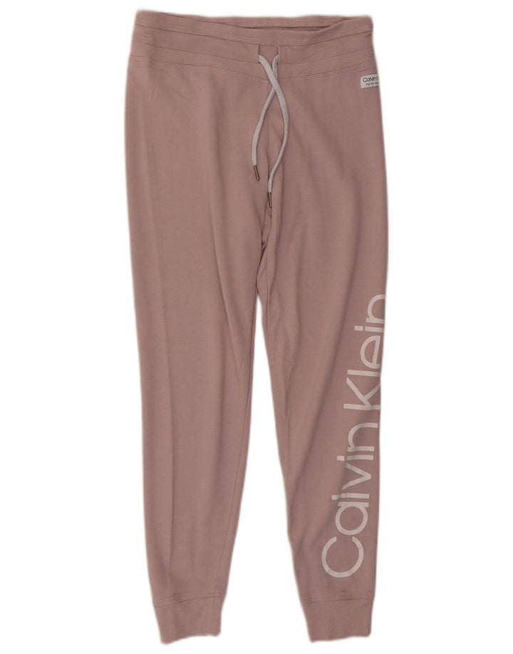 CALVIN KLEIN Tuta intera grafica oversize da donna UK 10 Small Rosa