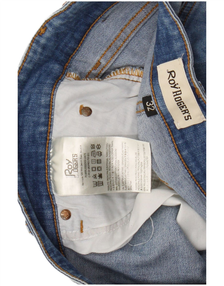 Pantaloncini di jeans da uomo Roy Rogers W32 cotone blu medio