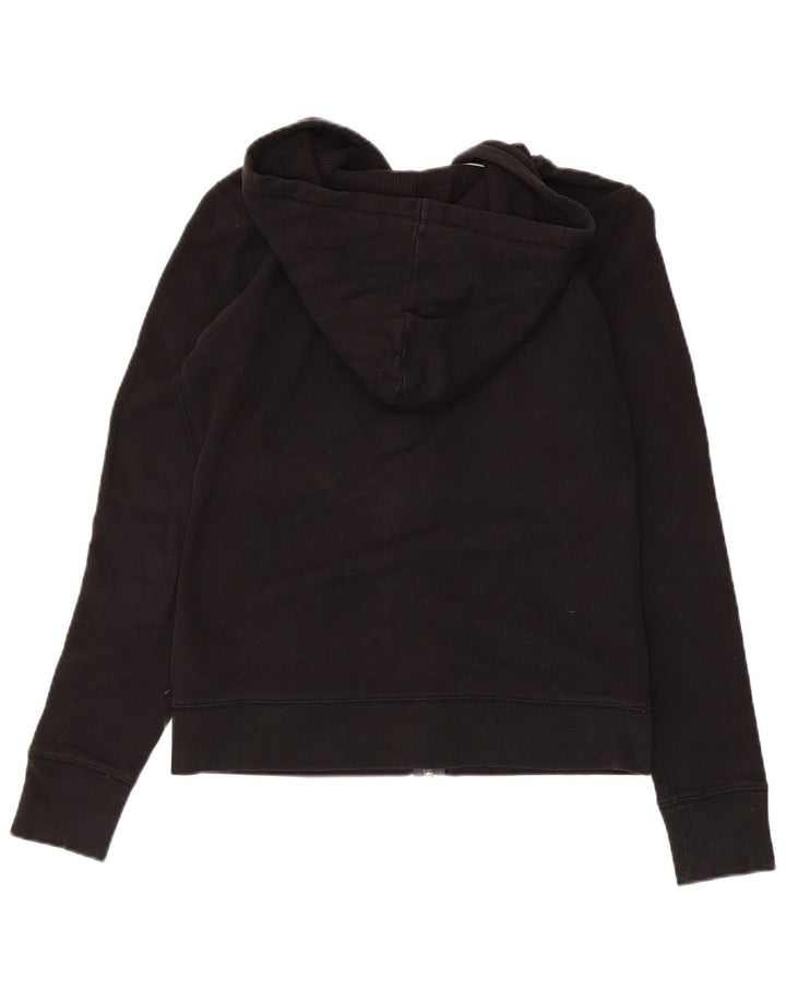 Maglione con cappuccio e zip grafica Dkny da donna New York UK 10 piccolo cotone nero