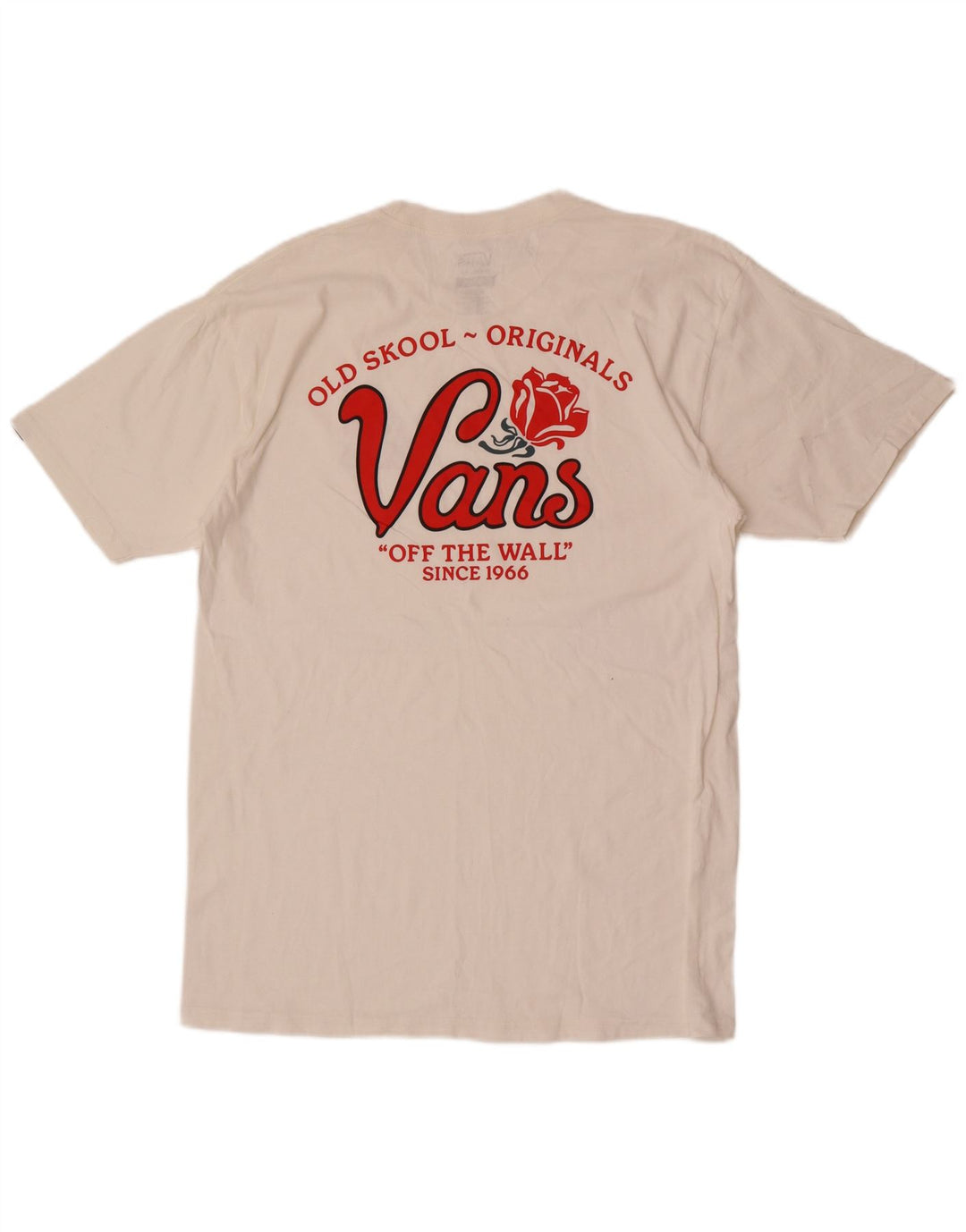 T-shirt grafica da uomo con vestibilità classica Vans, taglia grande, in cotone bianco