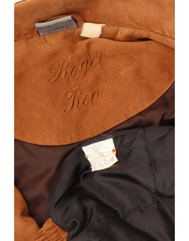 Giubbotto bomber da uomo Roger Kent UK 42 XL poliestere marrone
