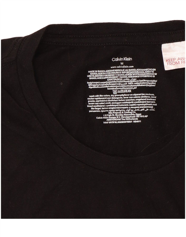 T-shirt da uomo Calvin Klein Top in cotone nero medio