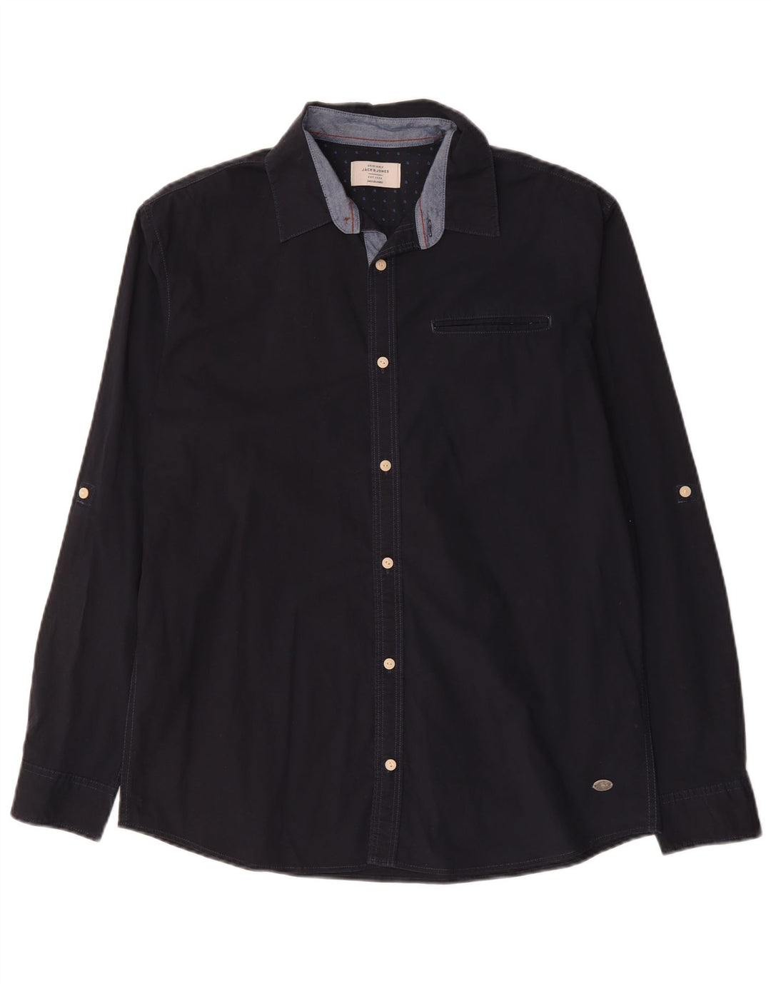 Camicia da uomo Jack & Jones XL in cotone blu navy