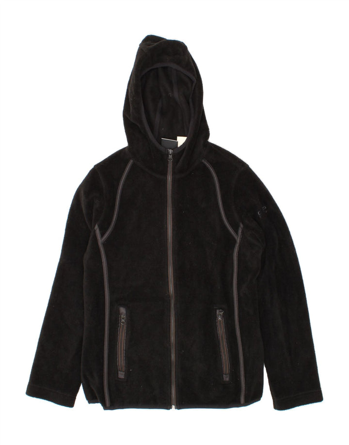CMP Womens Hooded Fleece Jacket UK 10 Small  Black Polyester Vintage CMP and Second-Hand CMP from Messina Hembry 
