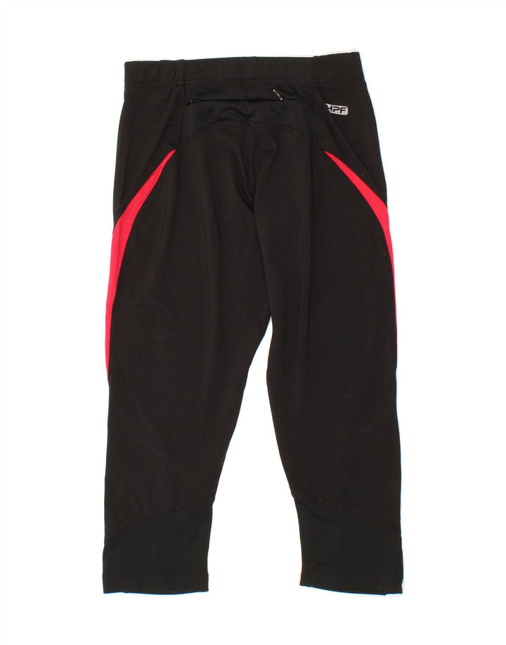 ASICS Womens Capri Tracksuit Trousers UK 8 Small Black Colourblock Vintage Asics and Second-Hand Asics from Messina Hembry 