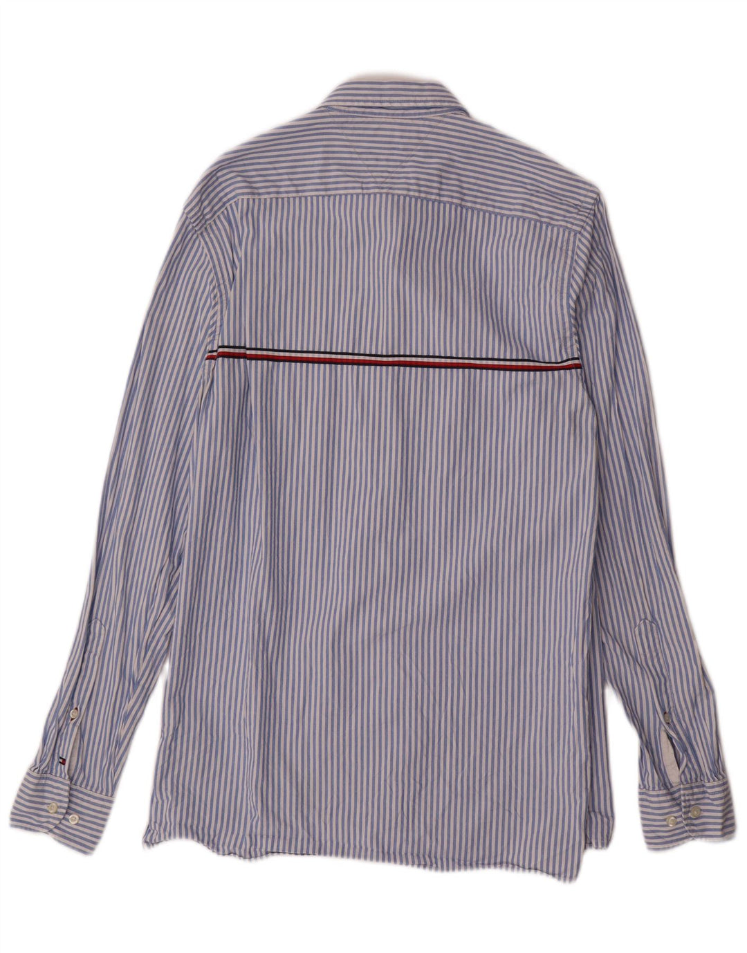 TOMMY HILFIGER Camicia da uomo vestibilità regolare piccola in cotone a righe blu