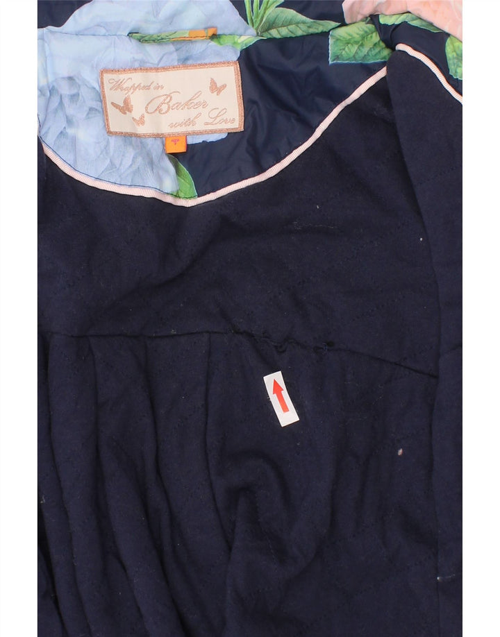 Impermeabile Ted Baker per ragazze 6-7 anni in poliestere floreale blu navy