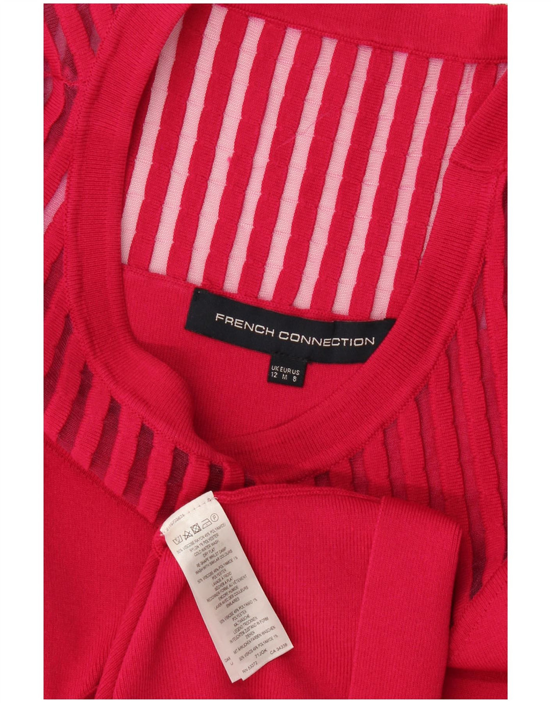 Abito a trapezio da donna French Connection UK 12 Viscosa rosa medio