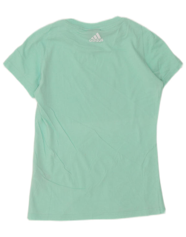 T-shirt grafica da donna Adidas Top UK 4/6 XS turchese cotone
