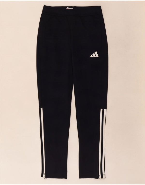 Pantaloni da tuta Adidas Aeroready da ragazzo 11-12 anni in poliestere blu navy