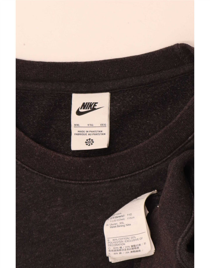 Felpa Nike Uomo Maglione 2XL Cotone Grigio