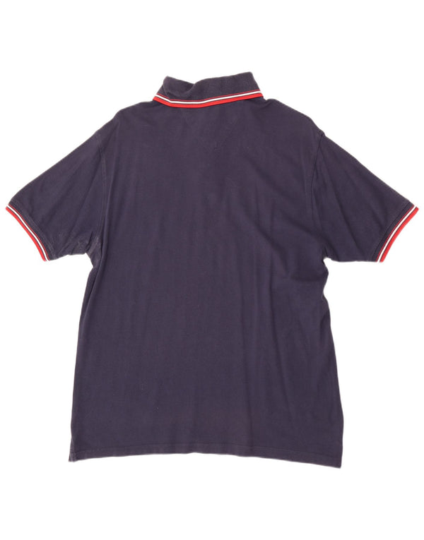 Polo da uomo Lotto Large in cotone blu navy