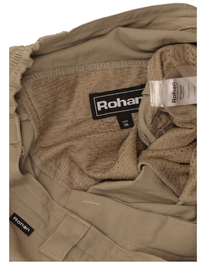 Pantaloni cargo dritti da uomo ROHAN W36 L27 Beige Poliammide