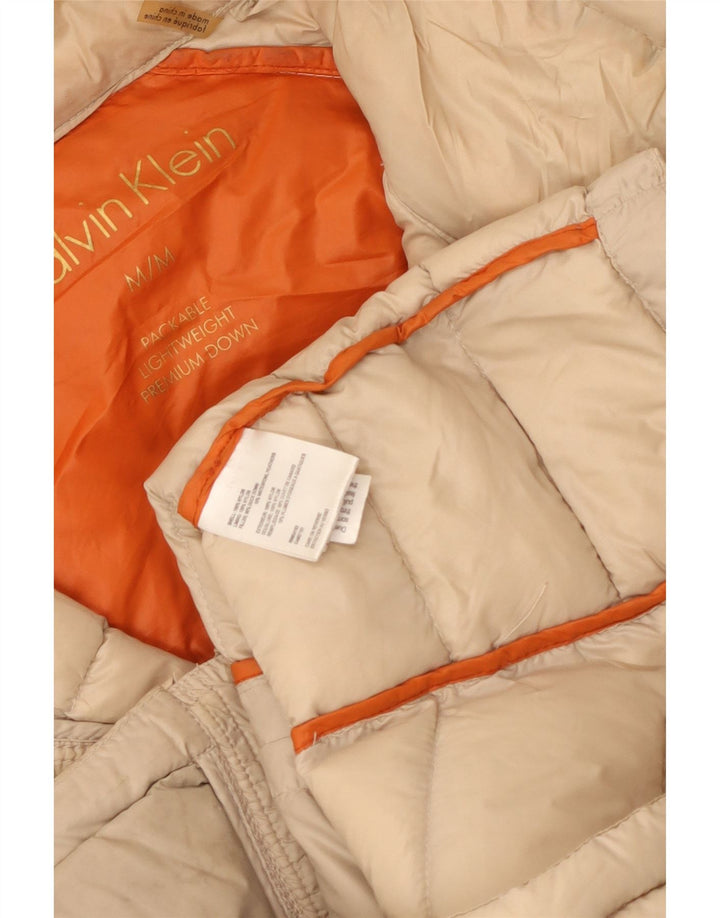 Giacca imbottita da donna Calvin Klein UK 14 Nylon beige medio