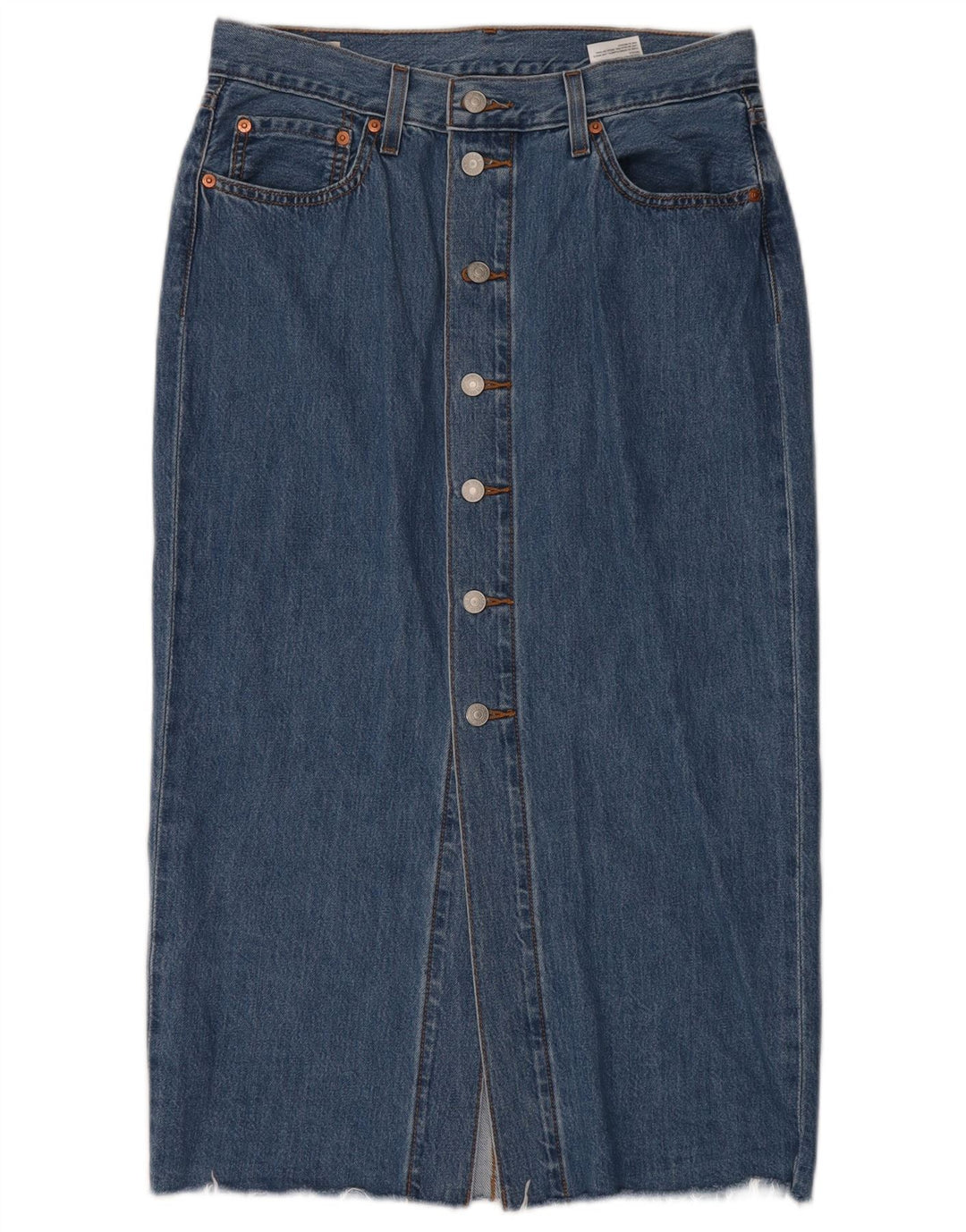 Gonna di jeans da donna Levi's W29 in cotone blu medio