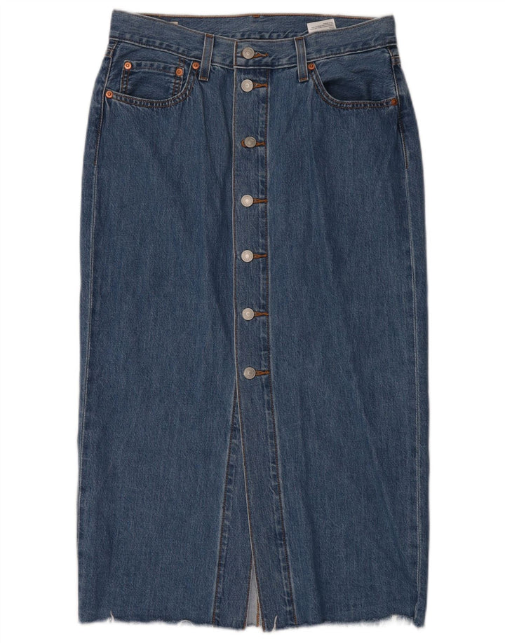 Gonna di jeans da donna Levi's W29 in cotone blu medio