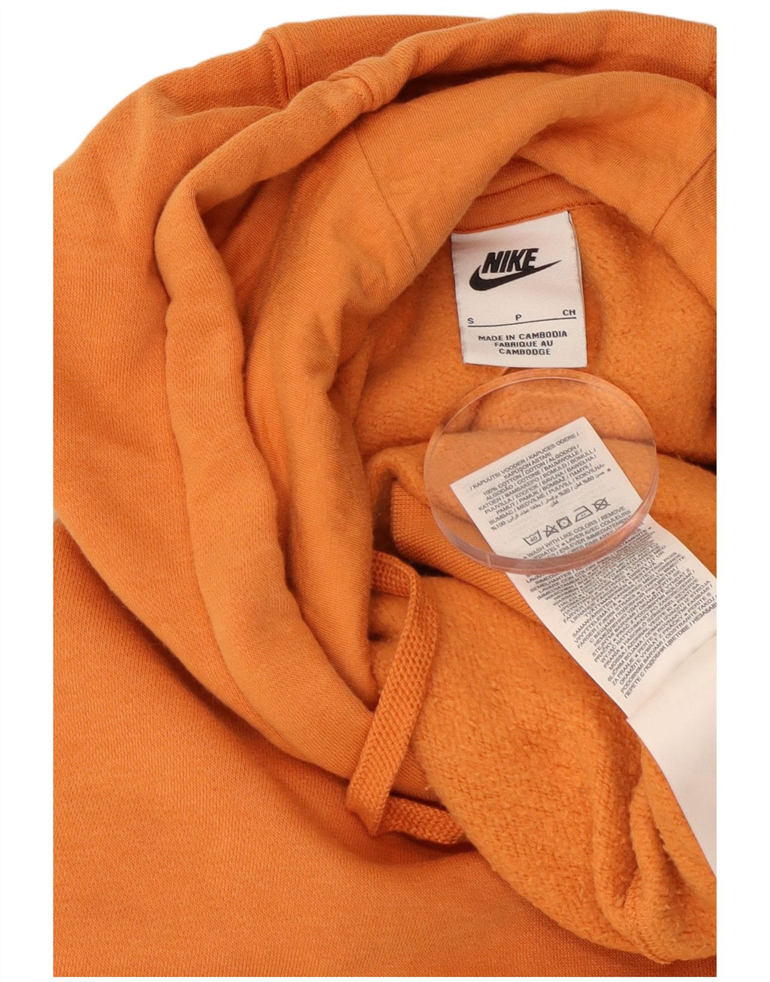 Maglione con cappuccio da uomo NIKE piccolo in cotone arancione