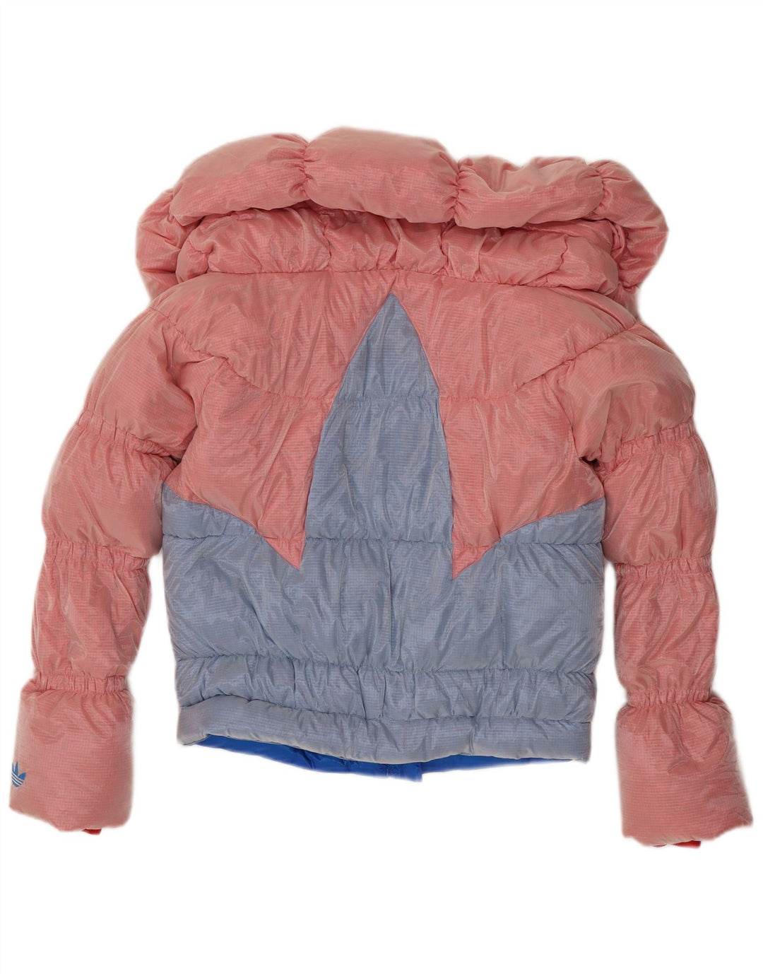 Giacca imbottita da donna Adidas UK 12 Medium Pink Colourblock in poliammide