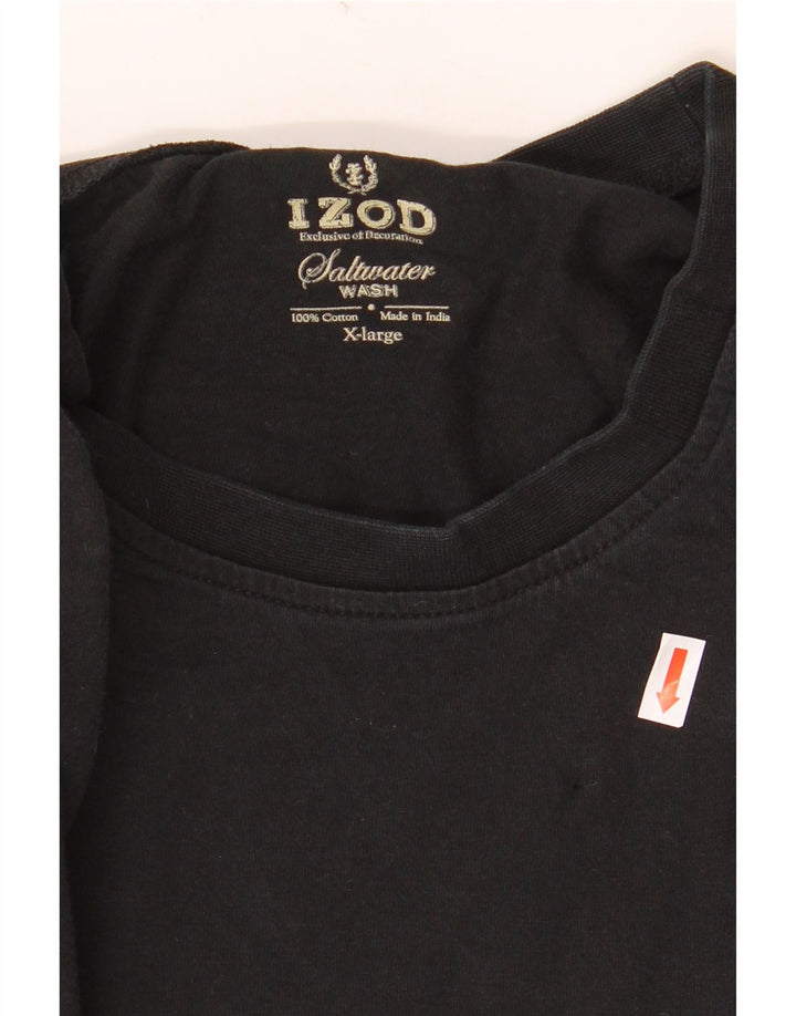 T-shirt da uomo Izod Top XL in cotone nero
