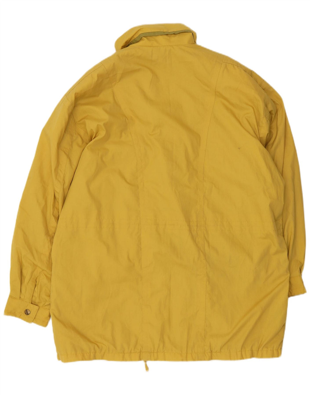 Impermeabile oversize da donna vintage EU 42 grande poliestere giallo