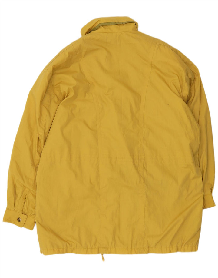 Impermeabile oversize da donna vintage EU 42 grande poliestere giallo