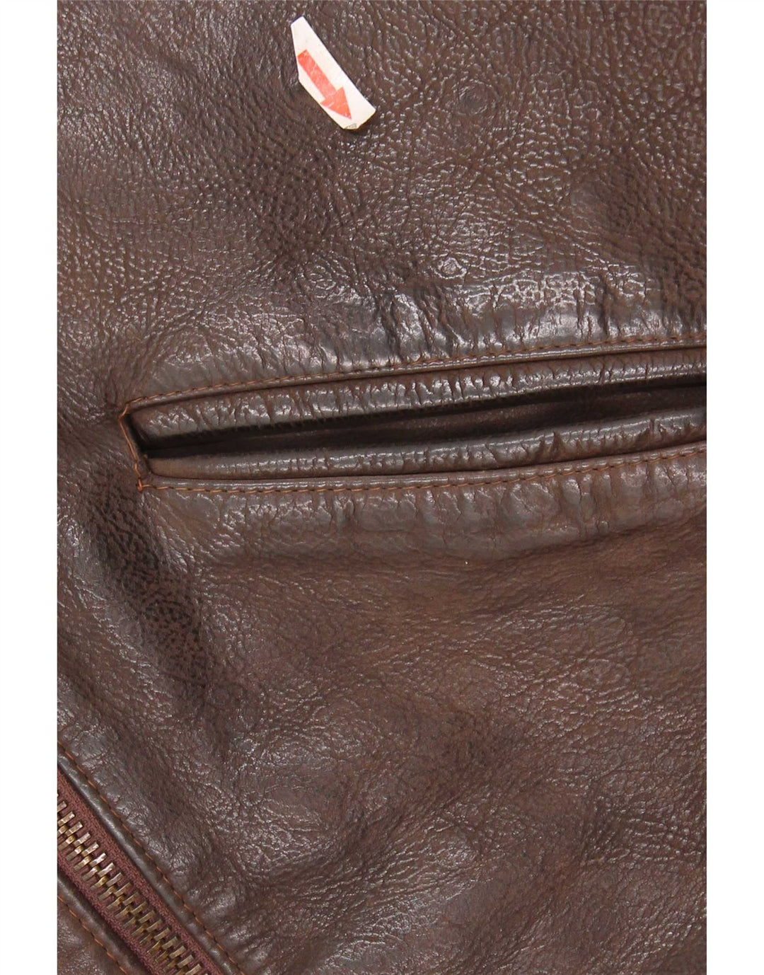 Giacca in pelle vintage da uomo UK 36 piccola marrone