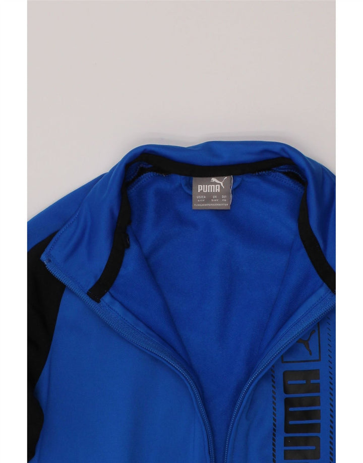 Giacca da ginnastica grafica da ragazzo Puma 5-6 anni Blu Colourblock