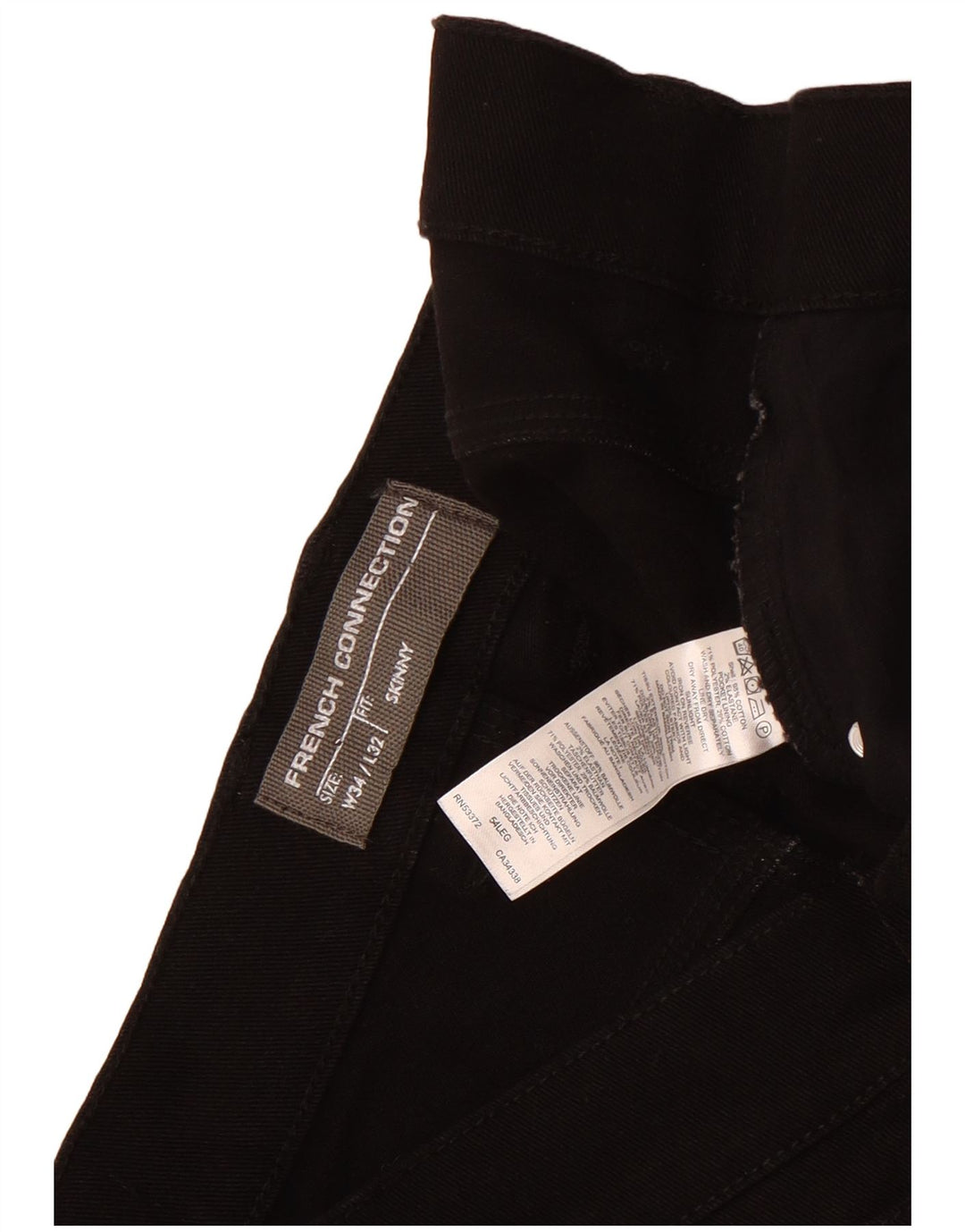 Jeans skinny da uomo French Connection W34 L32 cotone nero