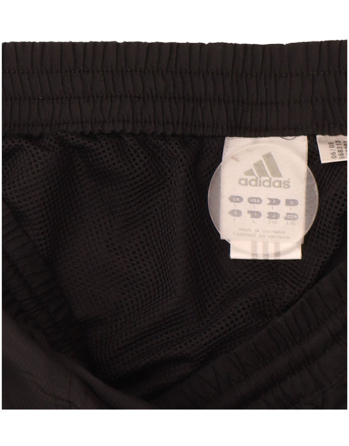 Pantaloni da tuta da uomo Adidas Large neri in poliestere
