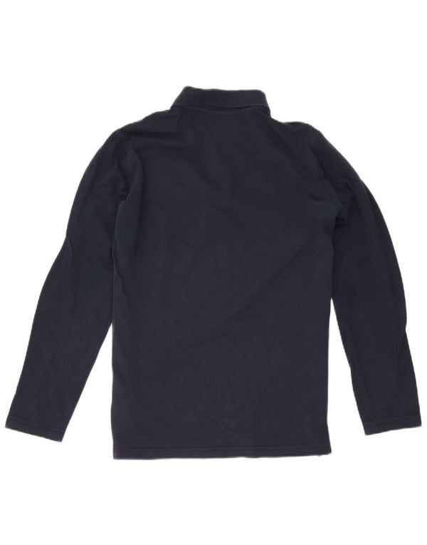 Polo KAPPA da uomo a maniche lunghe in cotone blu navy medio