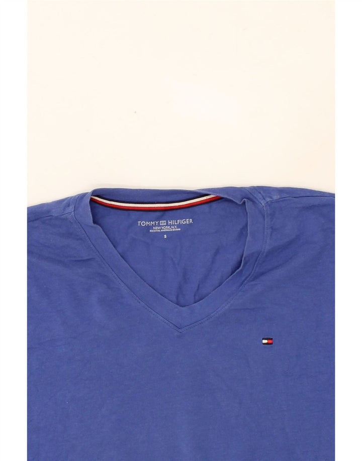 TOMMY HILFIGER Mens T-Shirt Top Small Blue Cotton Vintage Tommy Hilfiger and Second-Hand Tommy Hilfiger from Messina Hembry 