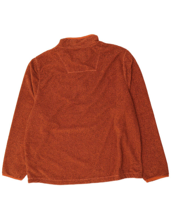 Maglione in pile da uomo con collo con zip Weird Fish 4XL poliestere marrone