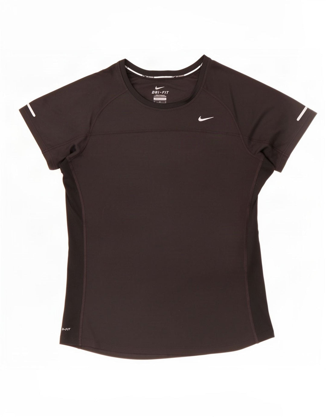 T-shirt Nike Dri Fit da donna Top UK 12 Medium Nero Poliestere
