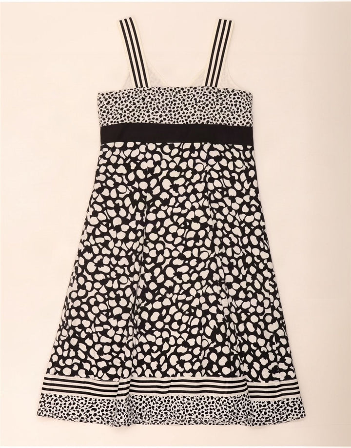 Vestito prendisole da donna con motivo astratto Jensen EU 38 seta media nera