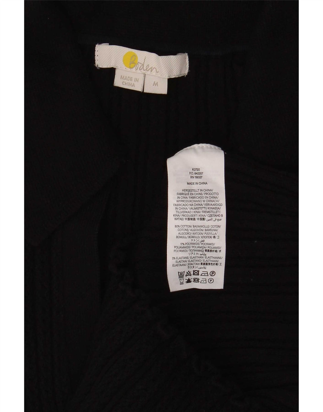 Polo da donna Boden UK 12 cotone nero medio