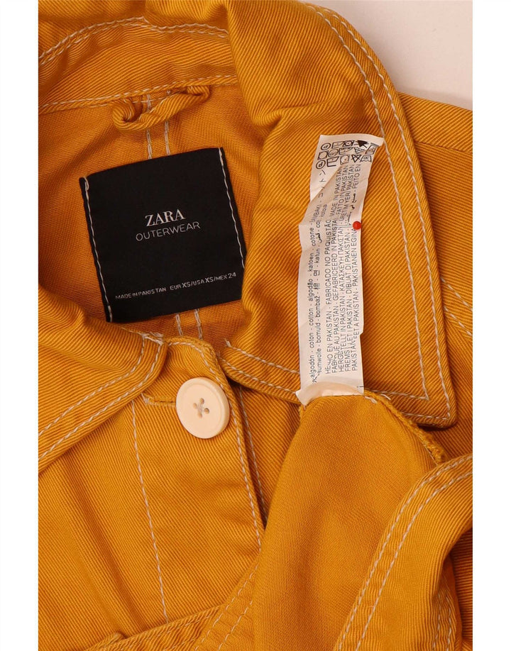 Giubbotto bomber oversize da donna Zara UK 6 XS cotone giallo