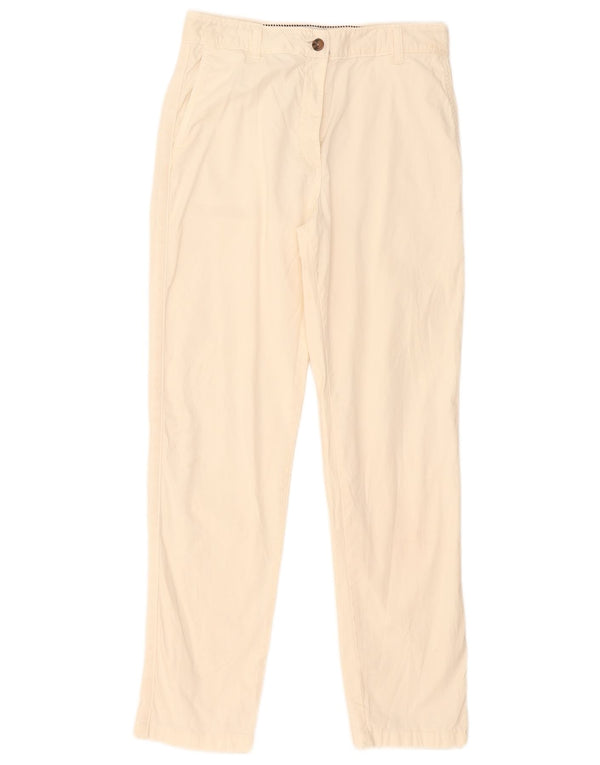 Marks & Spencer Womens Straight Chino Trousers UK 8 Small W28 L29 White