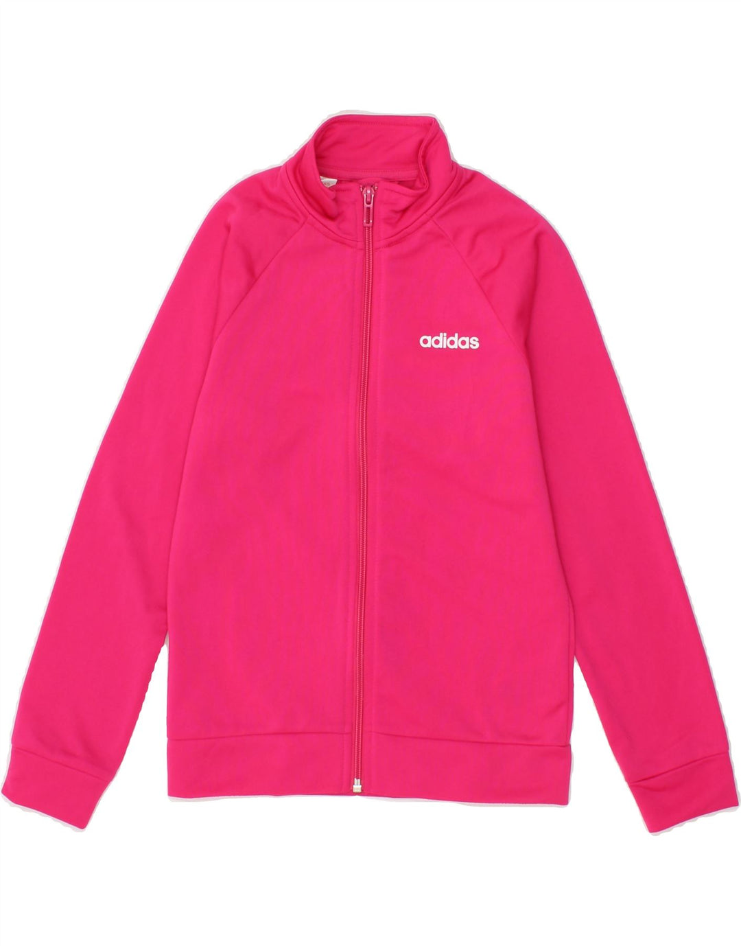 ADIDAS Girls Tracksuit Top Jacket 9-10 Years Pink Polyester Vintage Adidas and Second-Hand Adidas from Messina Hembry 