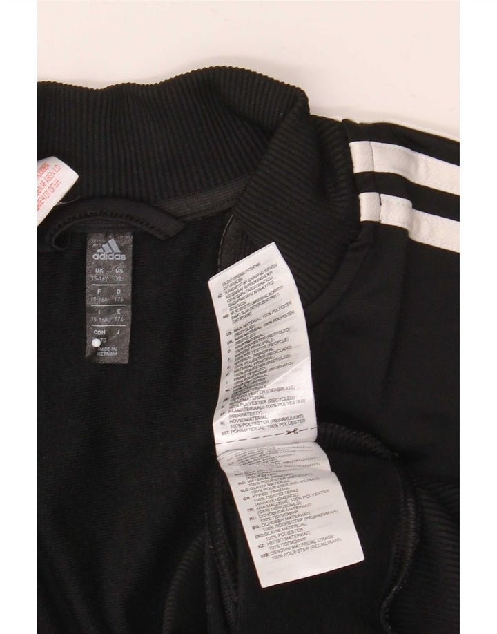 Giacca da tuta da ragazzo Adidas 15-16 anni in poliestere color block nero